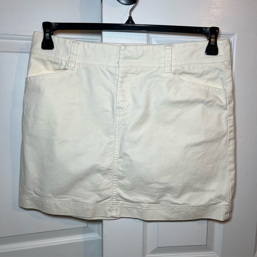 Lilly Pulitzer Off White / Ivory Mini Short Denim Skirt Womens Size 12